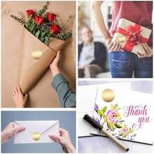 300 Uds Pegatinas Redondas para Rascar, Etiquetas Adhesivas para Rascar Etiquetas Circulares Adhesivas para Navideños Redondas para Bodas, Fiestas, Revelaciones de Género y Etiquetas DIY (2) - 2 - Ver 7