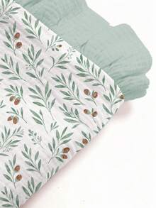 1pc Soft Cotton Floral Baby Blanket, Sweet Ruffle Edge Infant Cotton Blanket - Multicolor - View 6