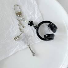 1 Music Headphone Keychain, Creative Mini Microphone Guitar Music Note Keychain, Unique Phone Chain, Car Keychain, Music Festival Music Enthusiast, Lover Gift, Car Pendant, Backpack Pendant, Handbag Ornament, Suitable For Back To School Season Gifts. - Multicolor - View 7