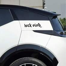 1pc "LECK EIER" Car Sticker, Laptop Sticker, Truck/Off-Road Vehicle Door/Rear Window Decal, Personalized Car Decoration, Bumper Sticker, Mirror Sticker, Waterproof Creative Sticker - A - View 5