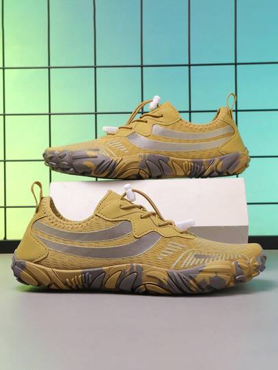 Zapatos ligeros y de secado rápido para hombres, zapatos de agua transpirables - Tela de secado rápido y suela de goma antideslizante, adecuados para playa, senderismo, natación, yoga, surf - Diseño de cordones de baja altura, estilo deportivo, ajuste de cierre para senderismo, escalada, surf, rafting y pesca