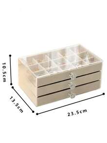 1/3 Tier Transparent Jewelry Storage Box, Jewelry Organizer For Rings, Necklaces, Bracelets, Earrings, Women's Holiday Gift, Anniversary Present - Doge - View 12