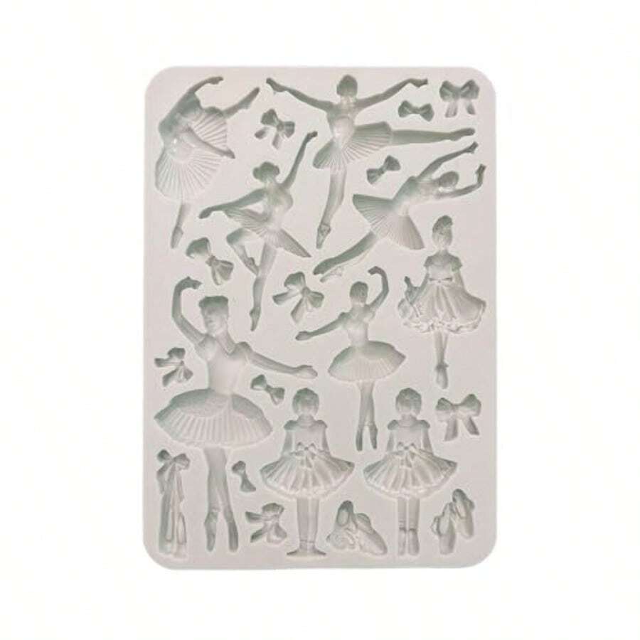 Stamperia - Molde de silicona A5 para álbumes de recortes álbums diarios y más ballet antiadherente adecuado para arcilla seca al aire y más perfecto para manualidades y regalos The Nutcracker - Multicolor - Ver 1