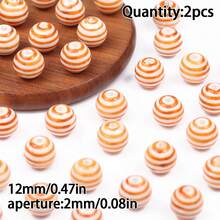 1/2/3/5pcs Ceramic Printed Beads With Center Hole, Multiple Designs Available, DIY Jewelry Making Beads For Necklace, Bracelet, Earrings, Printed Ceramic Round Flower Beads Craft Spacer Beads