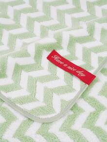 3条装珊瑚绒条纹吸水浴巾/洗脸巾，柔软速干珊瑚绒面巾，超强吸水超细纤维，适用于浴室、酒店、健身房、旅行、礼品、沙龙、运动、户外、海滩、学校、返校季、旅行配件、家居用品、毛巾、护肤 - 薄荷綠 - 查看 7