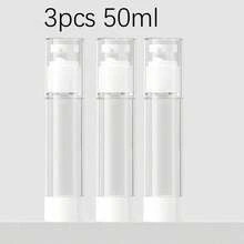 3pcs 15ml 30ml 50ml Clear Airless Pump Bottles | Refillable Travel Makeup Dispenser - Clear - View 8