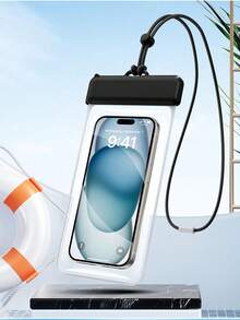 Premium Waterproof Phone Pouch, TPU Sealed Waterproof Bag, IPX8 Waterproof Phone Case With Lanyard - Essential For Rafting/Swimming/Beach, Underwater Photography, Support Face ID, Touchscreen Usable, Suitable For Hot Spring And Takeout, Fits Any Android Or Apple Phone Model Under 9.45 Inches - Multicolor - View 6