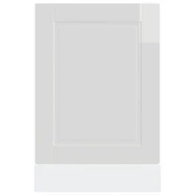 vidaXL Panneau de lave-vaisselle Porto blanc brillant 45x1,5x67 cm - Blanc - Voir 4