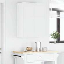 vidaXL Armoire suspendue Blanc 60 x 31 x 80 cm Bois d'ingénierie - Blanc - Voir 4