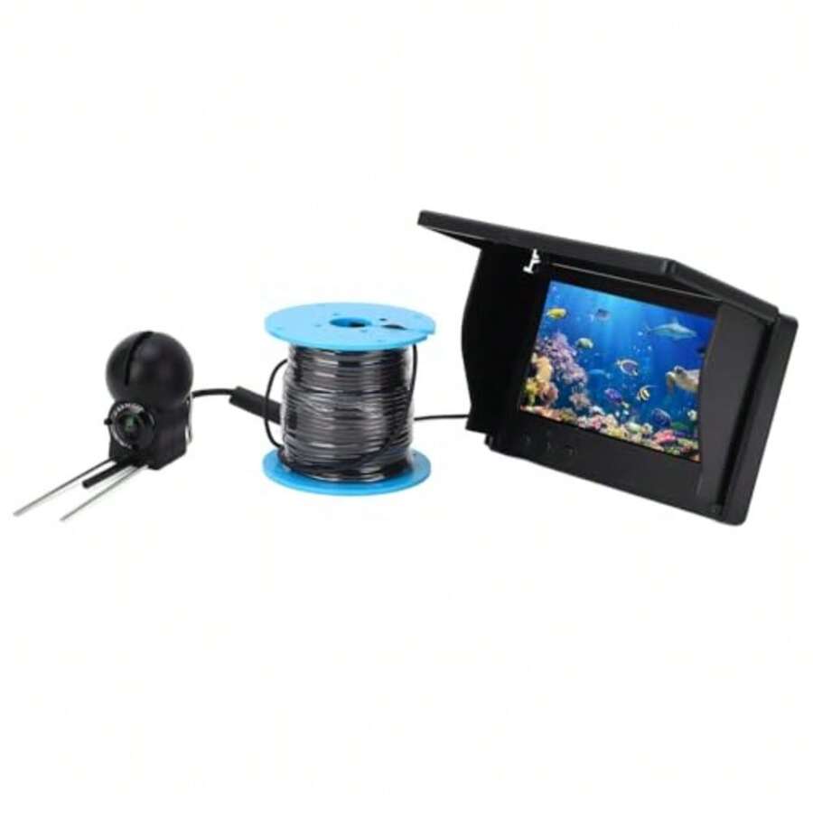CYPNCámara de Pesca Submarina 1080P Pantalla Brillante de 4 3 Pulgadas Lente Ultra Gran Angular Buscador de Peces con Cable de 30 M para Pesca en Kayak en Barco en Lago HeladoFashion - 219666165 - Ver 1