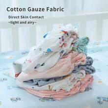 قطعة واحدة من ملاءة سرير الأطفال المصنوعة من قماش الجوخ القطني، خفيفة وناعمة، مادة صديقة للبشرة، مناسبة للأطفال، سهلة الغسيل والغسيل الآلي، تناسب مقاس مرتبة سرير الأطفال 80*40 سم/120*60 سم - وردي - مشاهدة 4