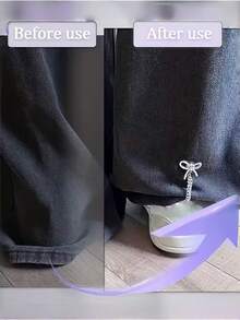 2pcs Solid Color Adjustable Shirt Clips For Women, Butterfly & Heart Decor - Instantly Shorten Sleeves, Suitable For Blouses, Dresses, Pants - Elegant Design, Multiple Colors, Butterfly Decoration - Multicolor - View 9