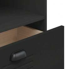 vidaXL Bibliothèque VIKEN negro 60x35x123 cm madera ingeniería - Negro - Ver 9