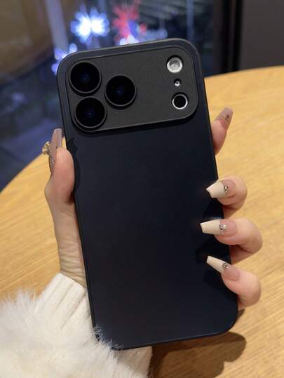 Minimalistiskt AG Matt Glaslinsskydd Kompatibelt med 17 Pro Max 17 Pro 16 15 14 13 12 Pro Max 11 Falltåligt Stötsäkert Skal