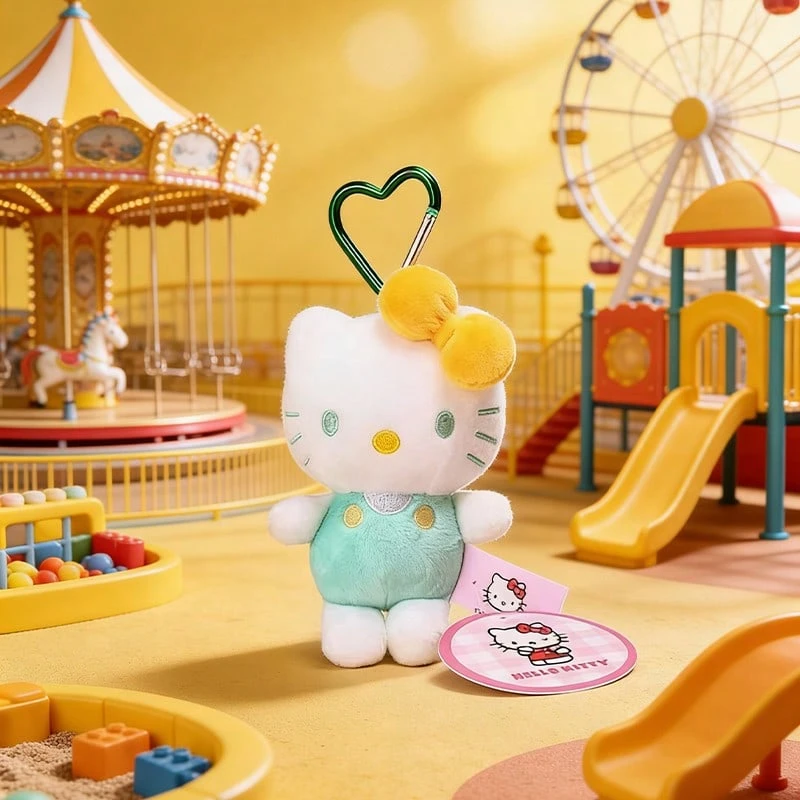 4英寸经典立式钥匙扣，可爱卡通人物钥匙圈，萌系动漫配饰，可挂在包包上，装饰车钥匙，收藏品，送给女孩、青少年、成人的完美生日/节日礼物 - 綠色 - 查看 1