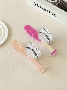 1pc Women's Sports Style Faux Baseball Claw Clip, Ponytail Holder Hair Accessory Hair Claw, Suitable For Sports Events, Daily Outings, Elegant Bohemian Hair Styling Accessory - Multicolor - View 10