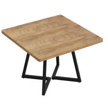 LITTLE TREE Square Dining Table Set Of 6, 31.5" Industrial Dinner Table With Metal Base, Kitchen Table For Dining Room, Small Space, Apartment - Apricot - View 8