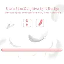 Tablet Protective Case, Anti-Drop, Ultra-Thin/Smart Stand/Auto Wake, Tri-Fold, Full-Body Protection, Compatible With Samsung Galaxy, Redmi, - Pink - View 9