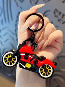 Fashionable Plastic Colorful Cartoon Motorcycle Model Keychain, Keyring, Bag Pendant, Car Decor, Accessory, Holiday, Birthday, Valentine's Day Gift - Multicolor - View 8
