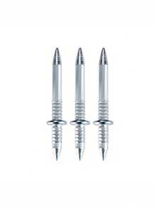 100pcs Baseboard Cabinet Invisible Nails - Double-Headed, Invisible, Rust-Proof Carbon Steel Screws With 1% Bi-Directional Rings For Wood Veneer And Electroplating Fixation - Silver - View 5