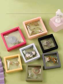 10pcs/1pc Clear Membrane Box Earring Jewelry Storage Box, Portable Anti-Oxidation PE Membrane Earring Clip Necklace Gift Box, Anti-Dust Oxidation-Proof Jewelry Box, PE Membrane Jewelry Storage Box For Rings, Earrings, Bracelets, Necklaces: Portable Earring Rings Necklace Anti-Oxidation Small Elegant Jewelry Hanging Display Box - White - View 9