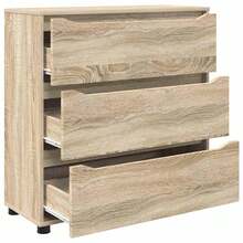 vidaXL Armario de almacenamiento madera Sonoma 80 x 31 x 81 cm - Marrón - Ver 7