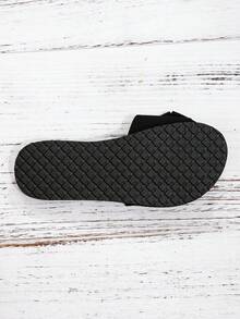 Damen Frühling/Sommer 2026 Neue Mode Elegante Klassische Outdoor Rutschfeste Verschleißfeste Schleife Offene Zehe Pantoffeln, Damen Strand Urlaub Lässig Sandalen - Schwarz - Übersicht 7