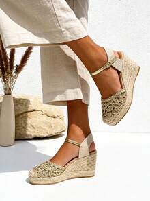 Women Platforms & Wedge Sandals - Gold - View 1