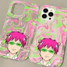 The D-Disastrous Life Of Saiki K Phone Case For  17 16e 16 15 14 13 12 11 Pro Max Mini Air XR XS X 7 8 Plus Shockproof Airbag Soft TPU Back Cover Funda Para  17 Pro Covers For  Cheap  17 Case Valentine's Day - 混合顏色 - 查看 3