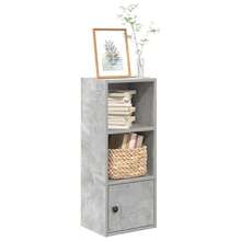 vidaXL Bibliothèque gris béton 31x24x77 cm ingénierie du bois - Gris - Voir 1