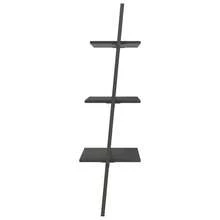 vidaXL Étagère inclinado com 3 níveis Noir 64x34x116 cm - Preto - Ver 4