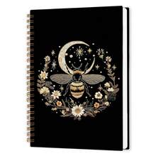 Nvucamd Gothic Bee Spiral Notebook, Bees Floral Journal Notebook, Witchy Bee Themed Journaling Notebooks For Women, Gothic Bumble Bees Gifts Office Supplies, 5.5x8.3Inch - 蜜蜂 - 查看 1