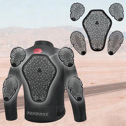 Protector de espalda para motocicleta para conducción todoterreno, chaqueta protectora antichoque y anticaídas incorporada, equipo de protección universal para hombros y codos para motocicleta, equipo de para conducción, esencial unisex para conducción, regalo para conductores