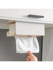 1pc Sleek Minimalist Black Shelf One-Piece Drill-Free Adhesive Tissue Holder Steel Strong Adhesive No-Trace Installation Space-Saving For Cabinets & Drawers Corner Easy Access Tissues Dual-Use For Countertop & Wall Mount Bathroom Ornaments Shower Accessories Bathroom Accessories Bathroom Bathroom Accessories - Multicolor - View 7