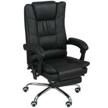 Massage Chair/Office Chair With Massage Function, Footrest Included, Adjustable Height, 64 Cm X 70 Cm X 118 Cm, Black - Black - View 1