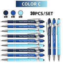 12/30pcs Personalized Engraved Metal Ballpoint Pen Set With Stylus Tip, Medium Nib, Custom Business Office Writing Pens, Personalized Graduation Keepsake - Sets - View 25