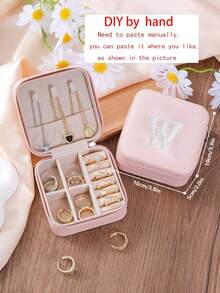 1pc Pearl Jewelry Box For Women, Fashionable Personalized Leather Jewelry Organizer, Perfect Gift For Mother, Girlfriend, Anniversary, Mother's Day - Multicolor - View 34