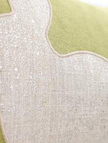 1pc/2pcs Easter Decorative Throw Pillow Cover, Rabbit Embroidery, Breathable Linen, Living Room Sofa Decor, Holiday Gift, Green - Green - View 3