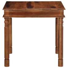 vidaXL Table à manger 80x80x77 cm bois d'acacia massif - Tabac - Voir 3