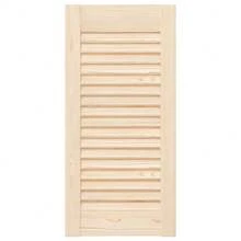 vidaXL Porte per Armadio à Persiennes 2 pz 61,5x29,5 cm Solido - Castano - Visualizzare 5