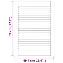 vidaXL Armadio con persienne bianco 69x49,4 cm in legno di perno massiccio - Bianco - Visualizzare 6