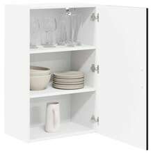 vidaXL Armário de cozinha 50 x 31 x 80 cm Bois d'ingénierie preto - Preto - Ver 3