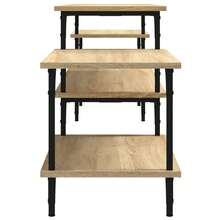 vidaXL Móvel de TV chêne sonoma 197x35x52 cm engenharia de madeira - Castanho - Ver 6