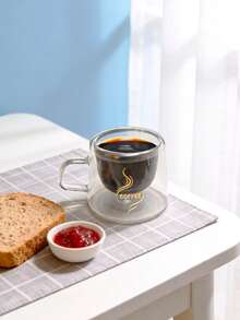 1/2/4个装 80毫升小咖啡杯，玻璃杯，金色贴花咖啡杯，意式浓缩咖啡杯。适用于牛奶、茶、卡布奇诺、意式浓缩咖啡。优雅的生日和节日礼物。 - 彩色 - 查看 5