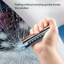 2025 New Temporary Parking Plate With Phone Number, Car Decor, Car Window Breaker, Temporary Parking Number Plate, Parking Relocation Phone Plate, Safety Hammer