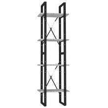 vidaXL Biblioteca 4 niveles Sonoma gris 40x30x140 cm madera - Gris - Ver 2