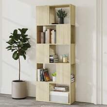 vidaXL Biblioteca/Separatore di pezzi Chêne Sonoma 60x24x155 cm - Castano - Visualizzare 3