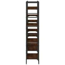 vidaXL Biblioteca chêne marrón 160x28,5x136,5 cm ingeniería de la madera - Marrón - Ver 6