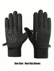 1 Pair Winter Windproof Waterproof Touchscreen Warm Gloves, Suitable For Outdoor Cycling, Fishing, Running, Skiing, Driving, Men's Anti-Slip Cold-Proof Touchscreen Gloves, Ideal Gift Choice - Multicolor - View 17