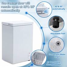 PLENTORA 3.5 Cu.Ft Chest Freezer, Energy Efficient & Quiet Deep Freezer With Adjustable Thermostat, Removable Basket & Defrost Drain – Compact Freezer For Home, Garage, Apartment & Dorm - US B Type Plug(110-127V) - View 5